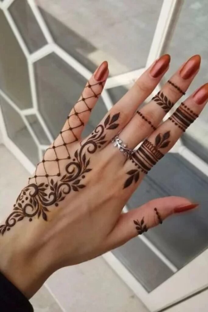simple arabic mehndi design