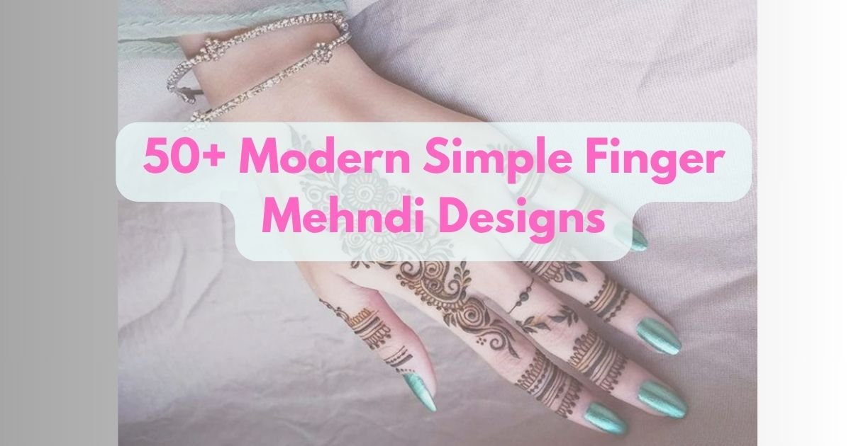 modern simple finger mehndi designs