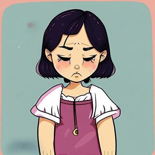 Sad Girl Dp Cartoon