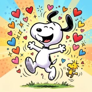 Snoopy jumping with joy Snoopy jumping with joy