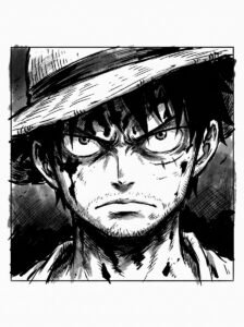 Drawing Monkey D Luffy