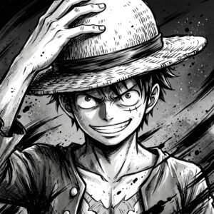 Luffy PFP Black And White