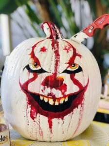 scary pumpkin paintings